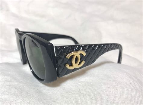 chanel black frame oversized sunglasses|vintage chanel sunglasses.